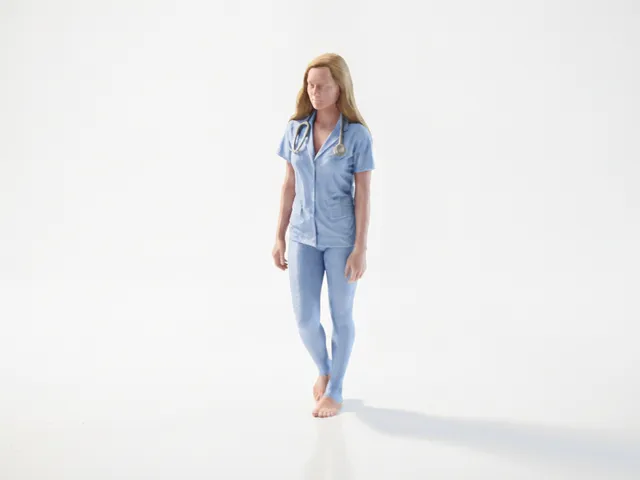 Medical Professional Figurine Female 3D Printable
