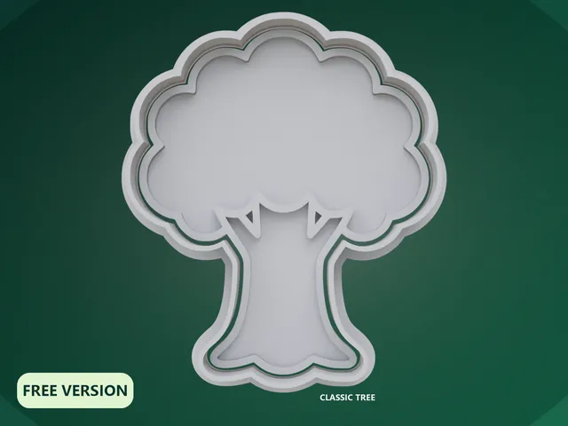 Trees Classic Tree Cookie Cutter STL – 3D Print Biscuit Mold Set