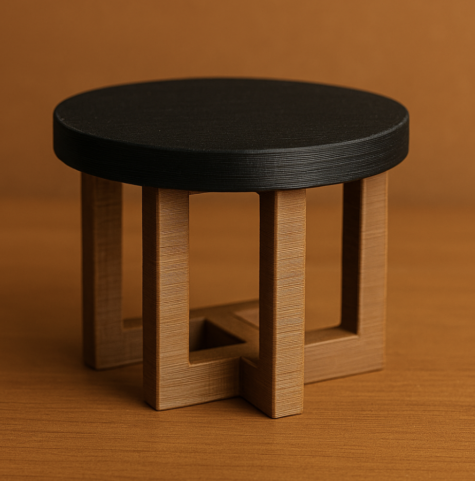 Round Coffee Table – Dollhouse Furniture (Multicolor)