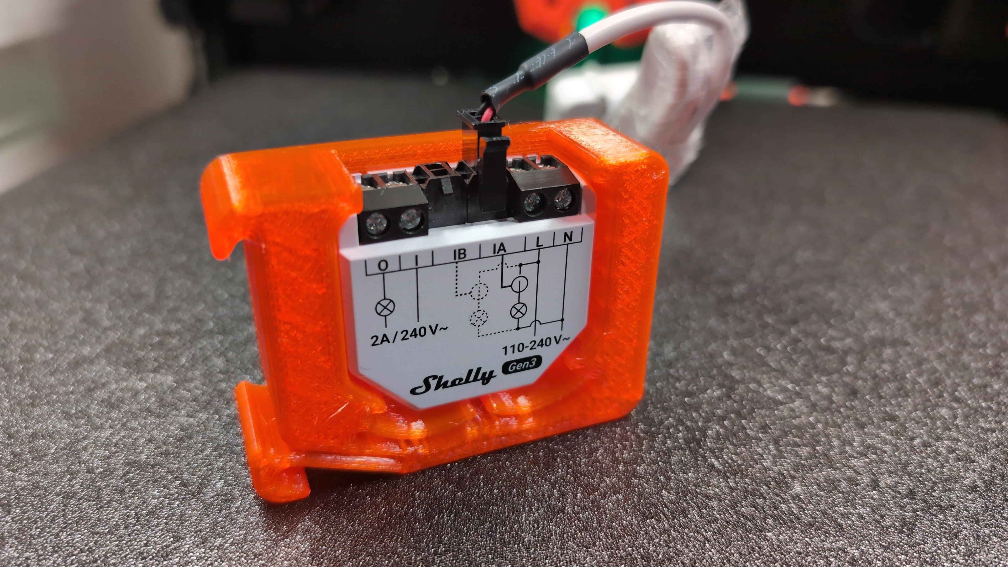 DIN Rail mount for a Shelly EM Gen3