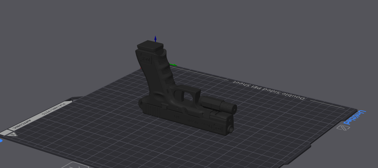 Glock keychain with laser point