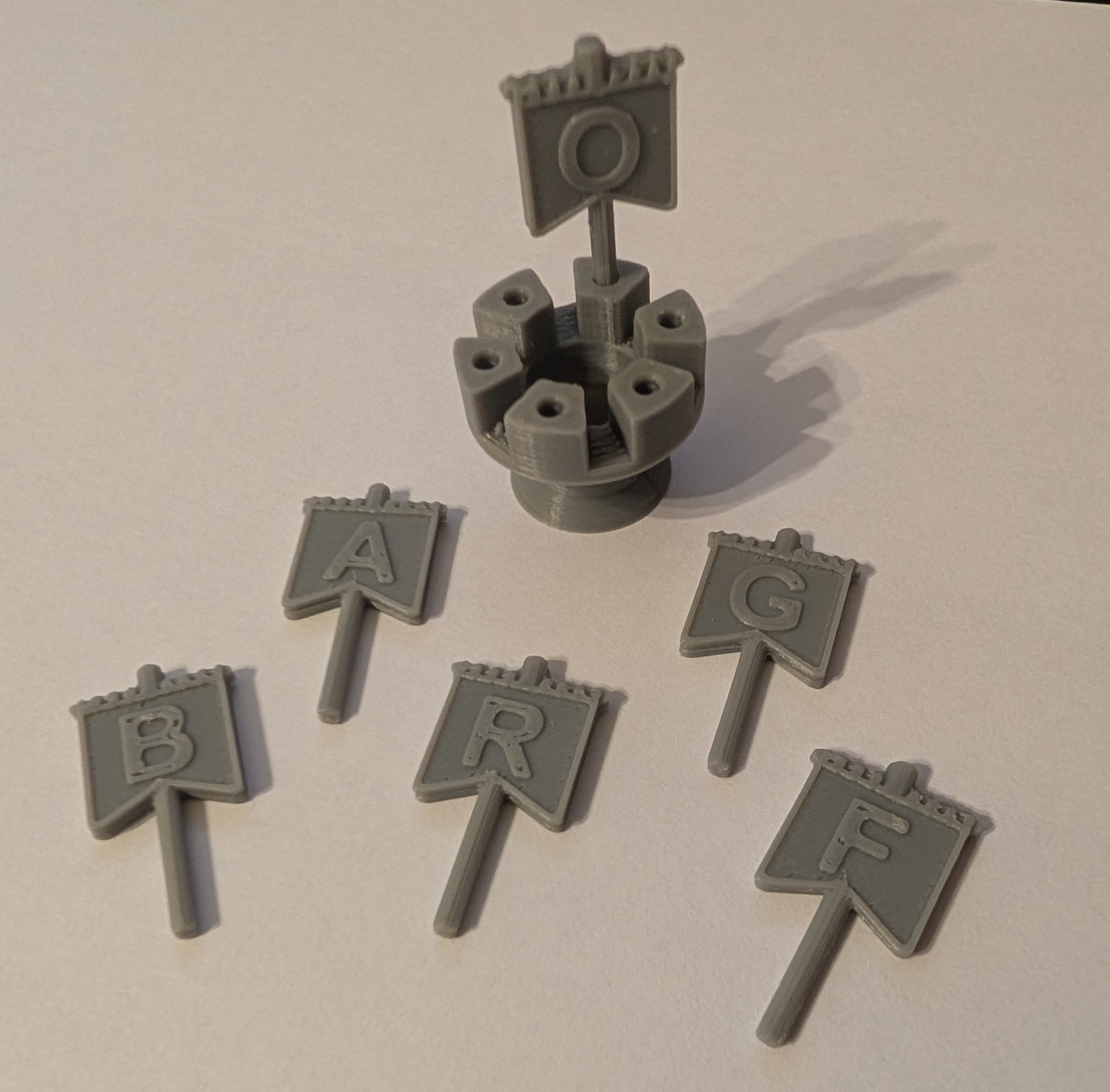 Castle Risk Board Game - Turret and Banner Pieces