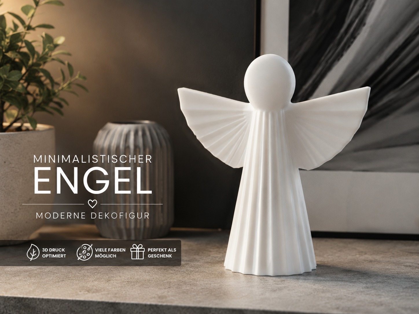 Minimalistischer Engel – Moderne Dekofigur