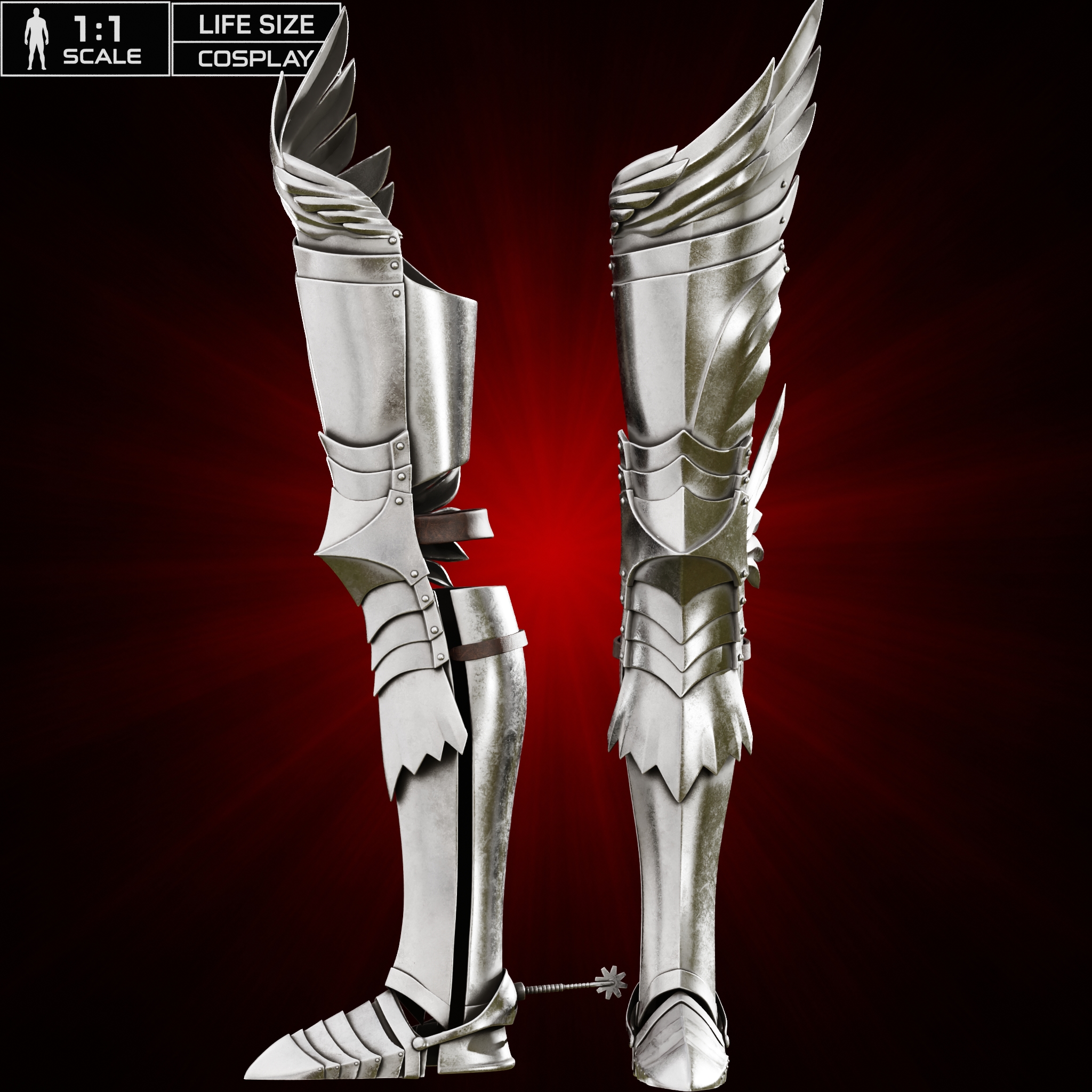 GRIFFITH RESURRECTED LEG ARMOR life size cosplay - Berserk Fan Art STL