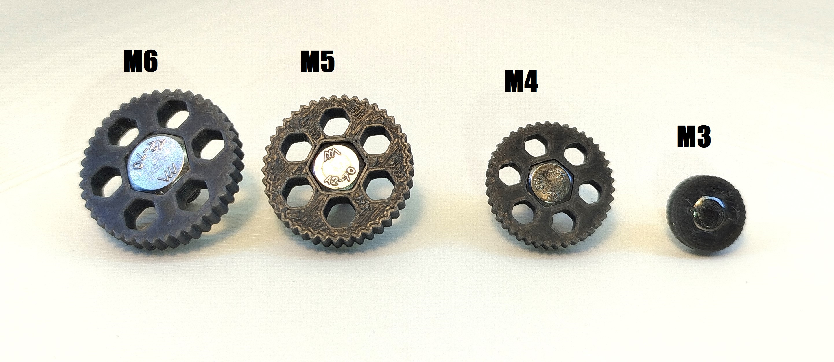 Set of screw knobs 3D model