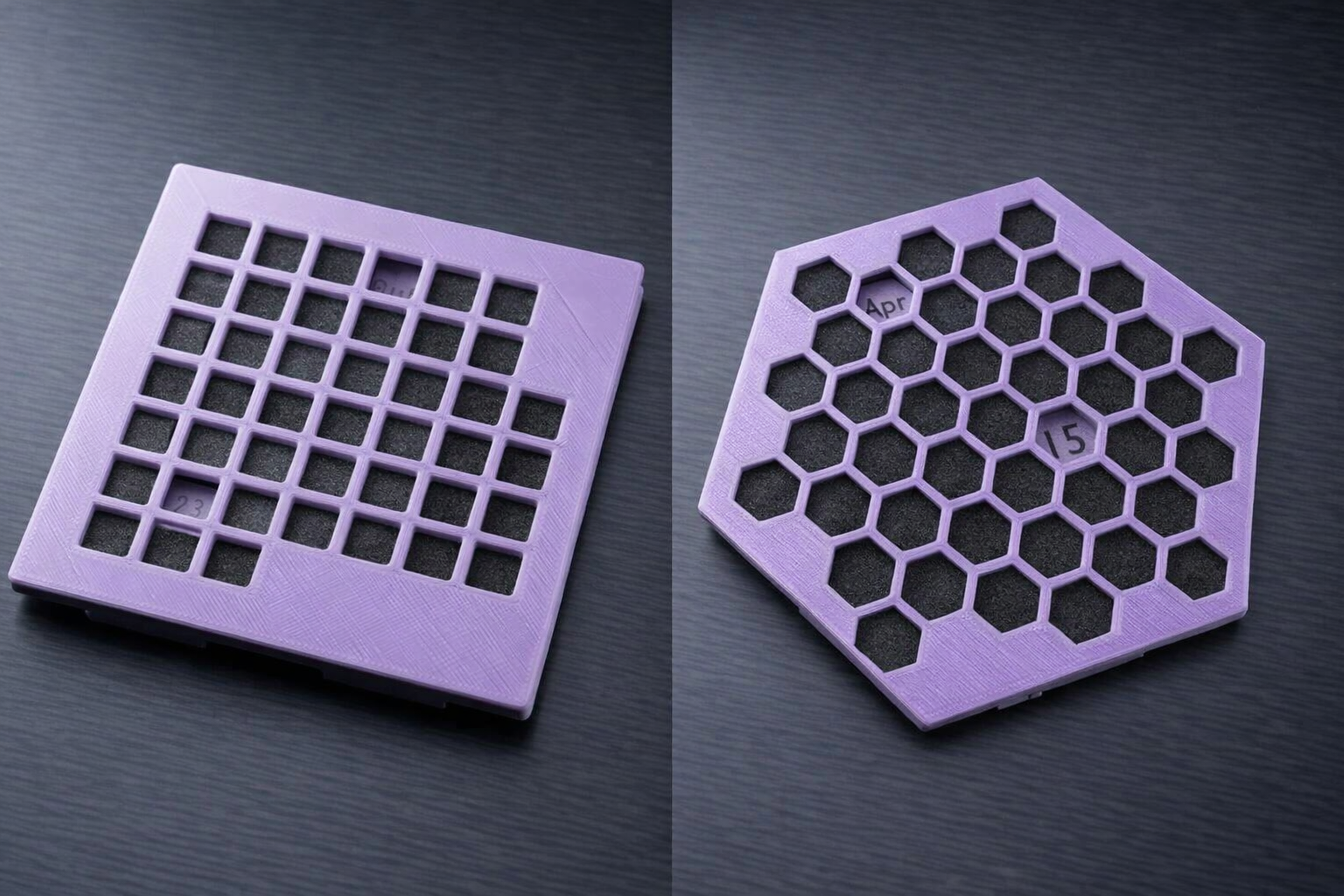 Daily Calendar Puzzle Cover (Square or Hexagonal)