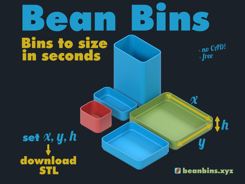BeanBins – Simple Parametric Bin Generator