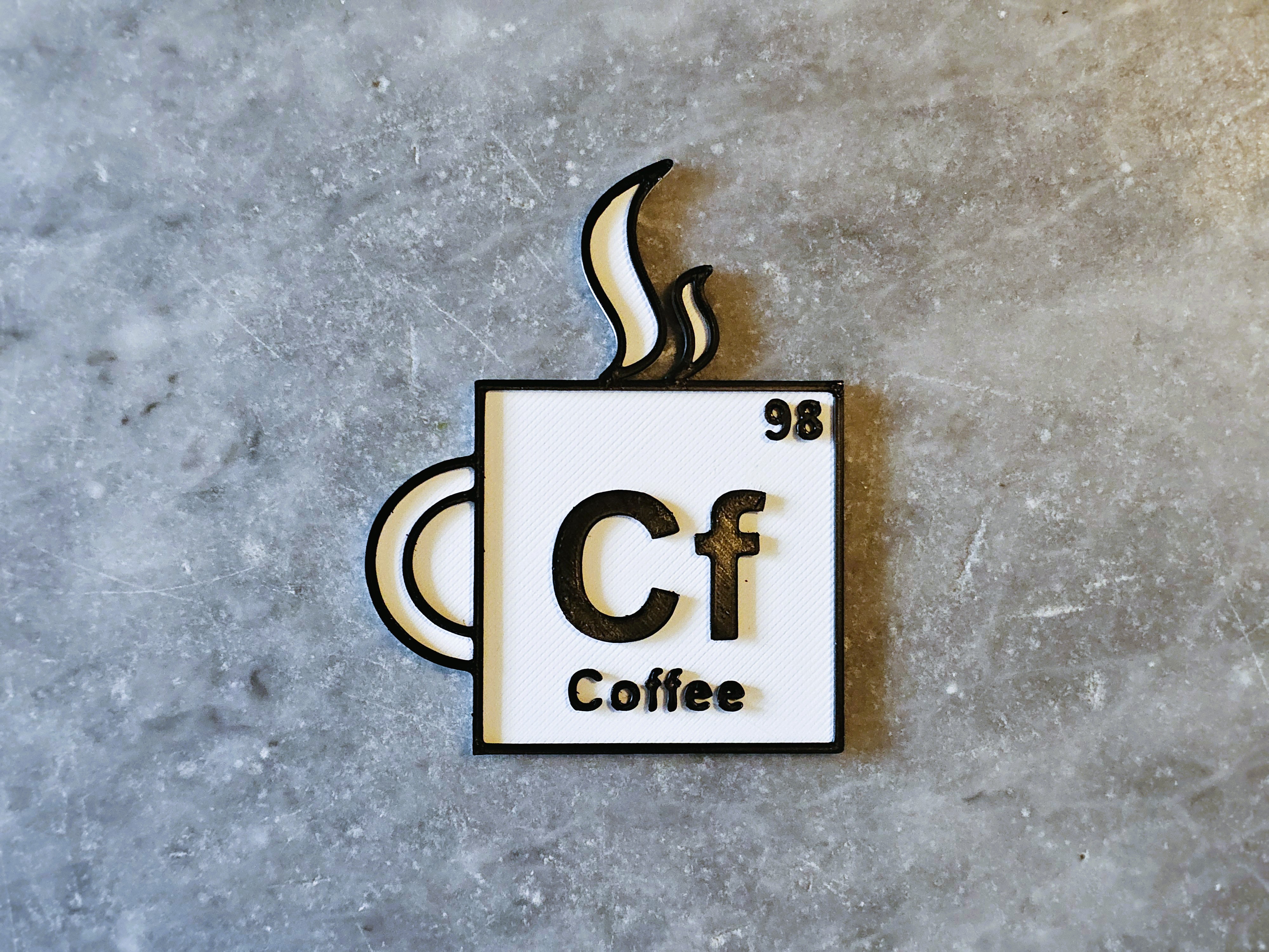 Coffee cup periodic sign