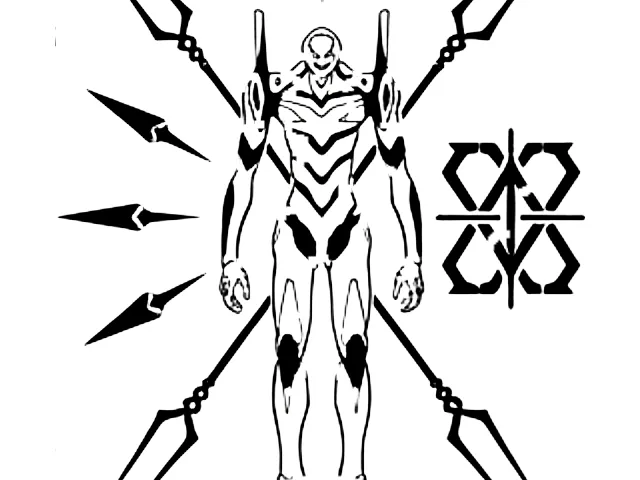 Evangelion Unit 02 Decorative Stencil
