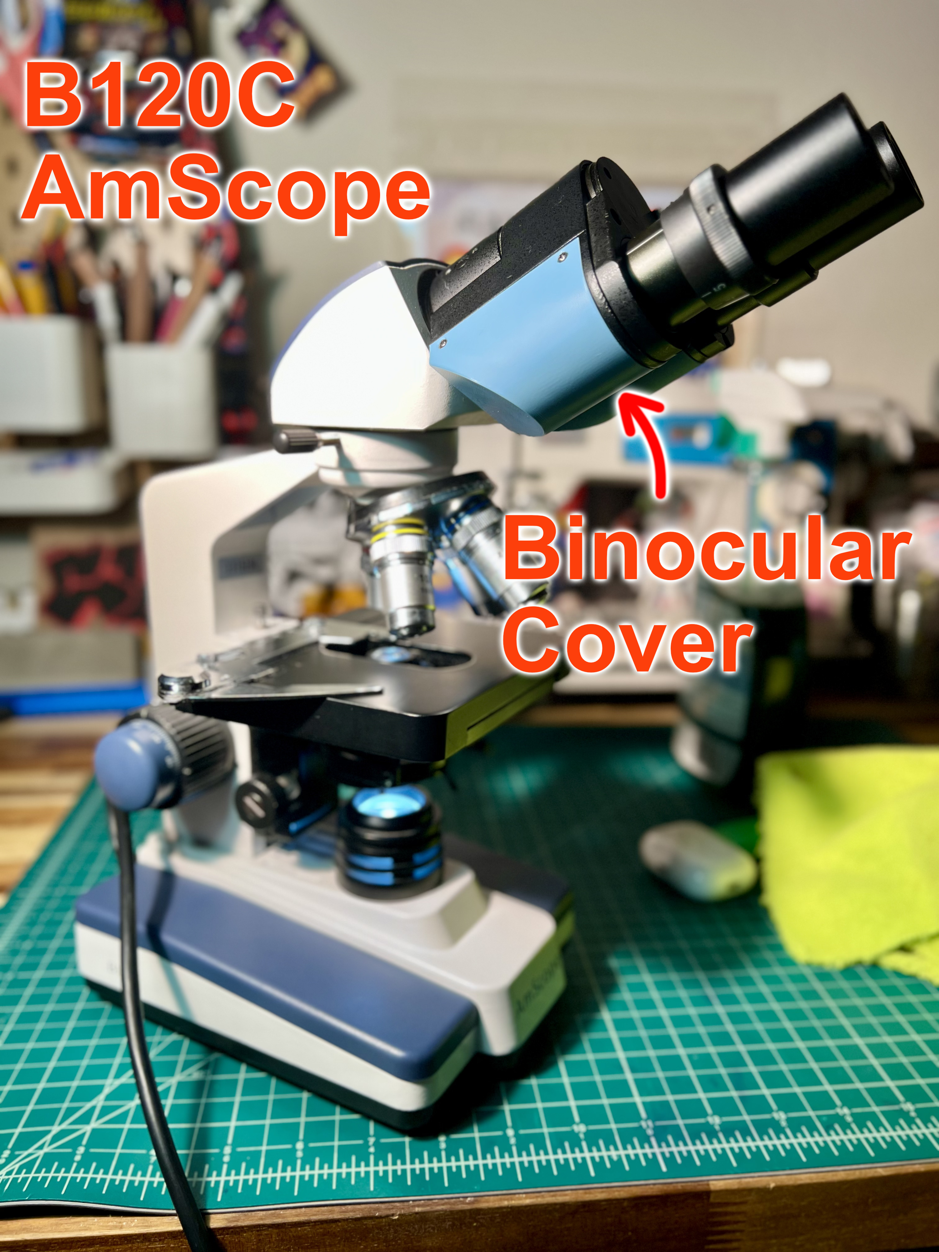 AmScope B120C Binocular Lens Cover Replacement