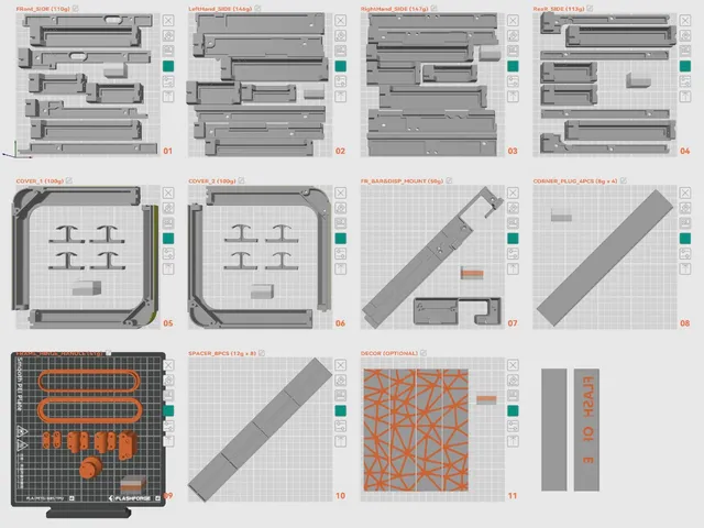 Flashforge AD5X Enclosure (Flat-Print parts)