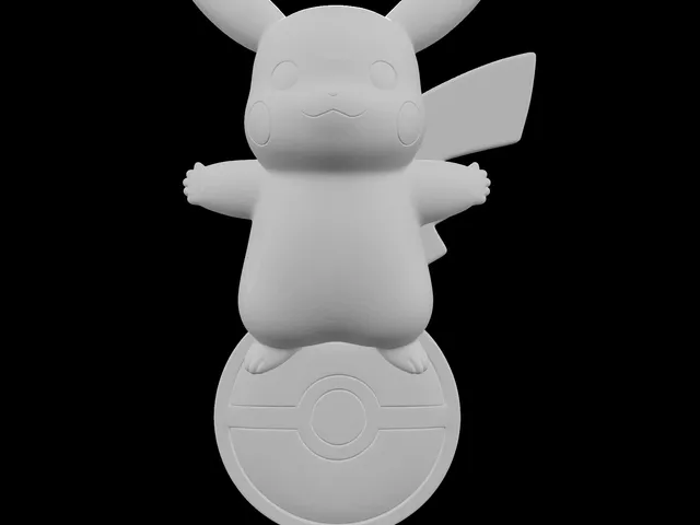 Pikachu Pokéball Relief Wall Art - 3D Pop Culture Decor