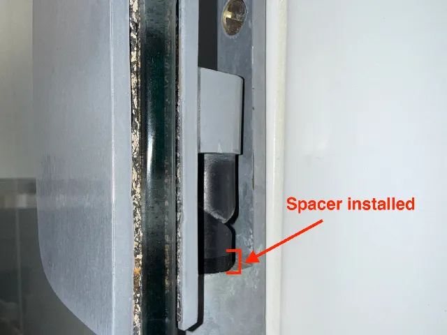 Shower Glass Door Self-Closing Pin Spacer - 2 mm (5/64")  to 6 mm (1/4") Height Options