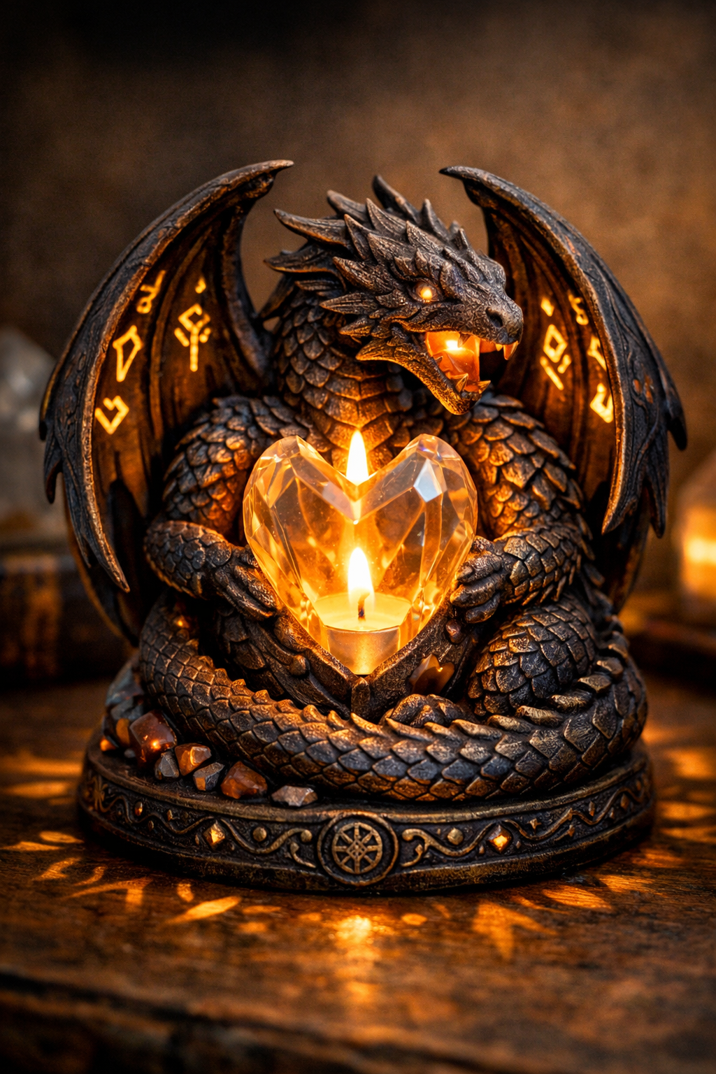 Fantasy Dragons Heart Lantern