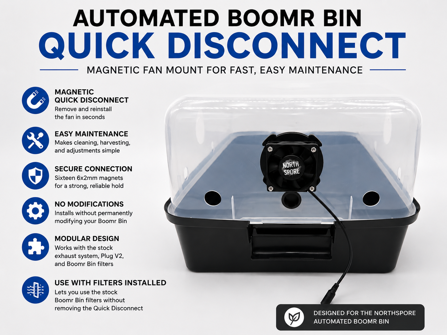 Automated Boomr Bin Quick Disconnect