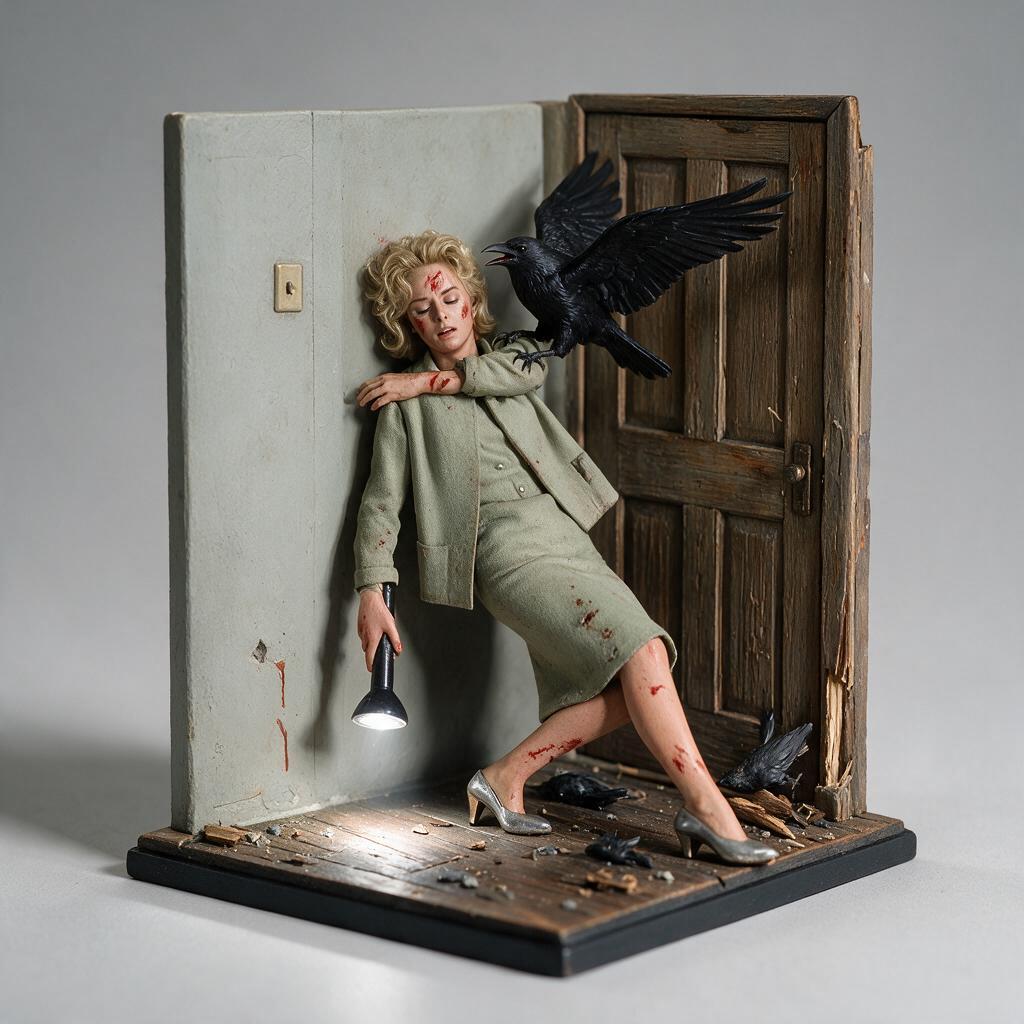 Iconic Movie Moments - The Birds - Melanie Daniels Attacked - 1963