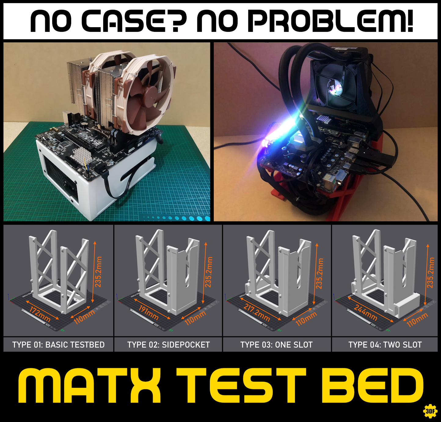 MATX Test Bed - Fits an ATX PSU