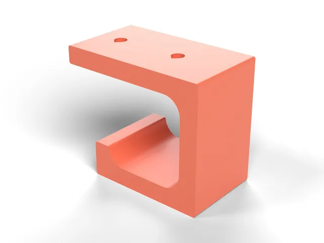 Under-Desk Headphone Hook - Screw-On, Prints On Its Side (OpenSCAD)