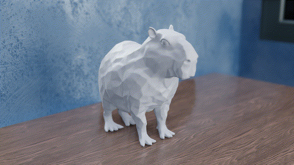 Miniatura 3 do modelo 3D Low Poly Capibara