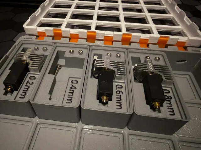 Elegoo Centauri Carbon Gridfinity Hotend holder - Labelled