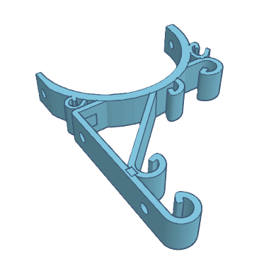 Soporte canaleta - caño pvc 100mm