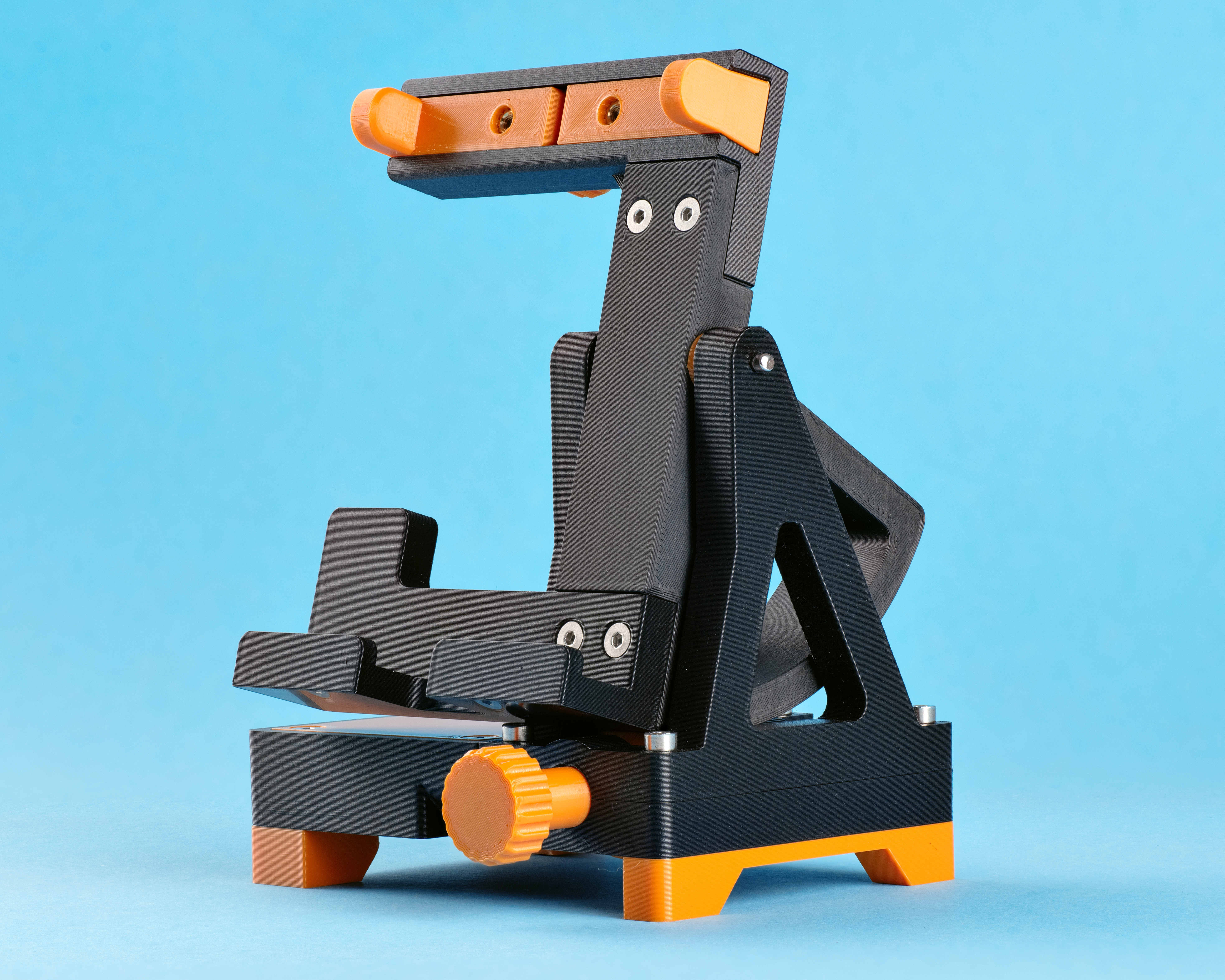 Adjustable-angle smartphone stand.