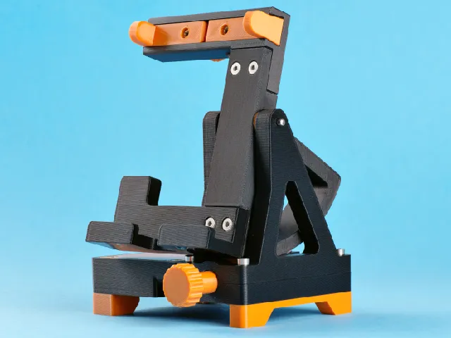 Adjustable-angle smartphone stand.