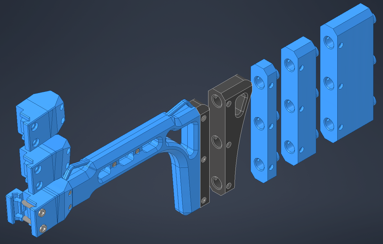 Picatinny rail fixed stock