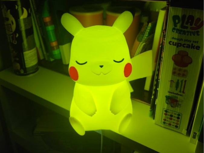 Pikachu Lamp Led kit 001 or LED strip 3D model by GlitchMaker
