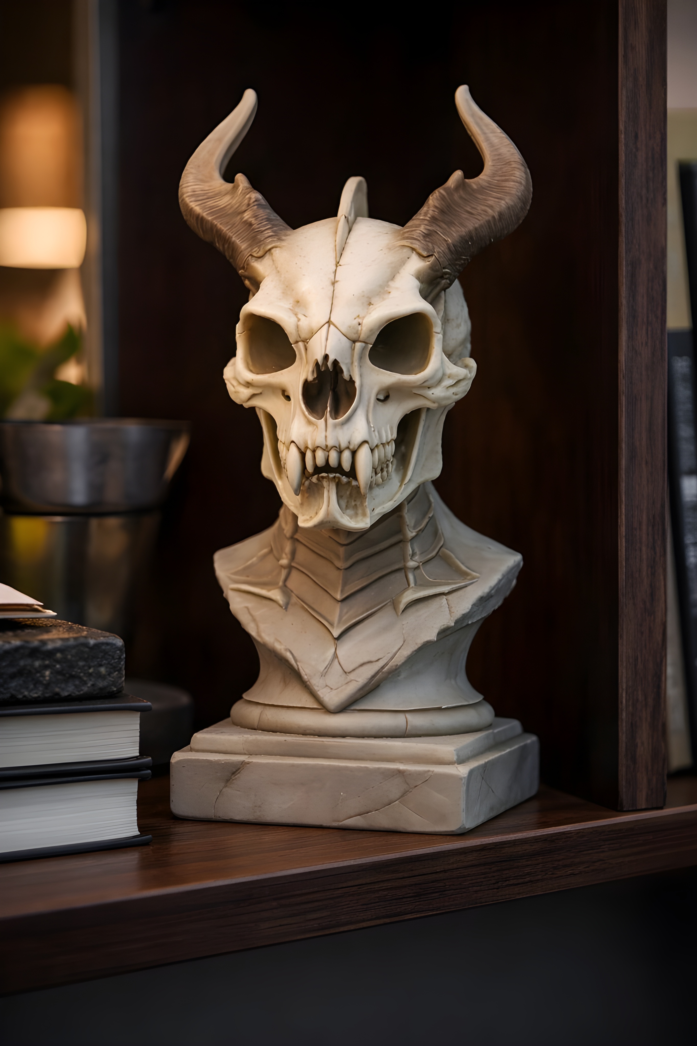Dragonborn Skull Bust DND