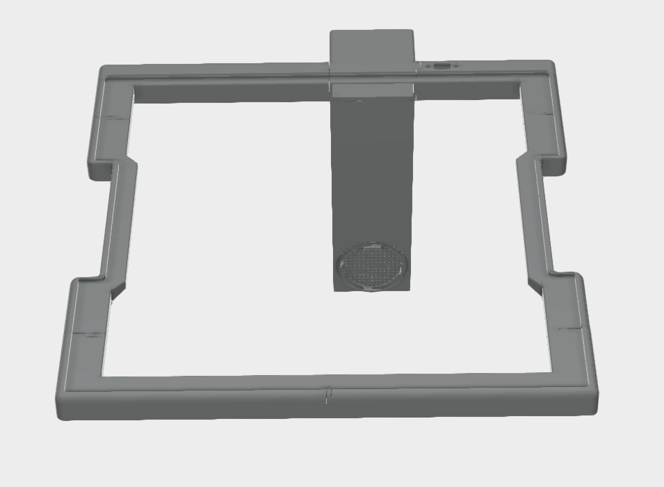 Qidi Plus4 riser with recirculating vent for double wall back plate