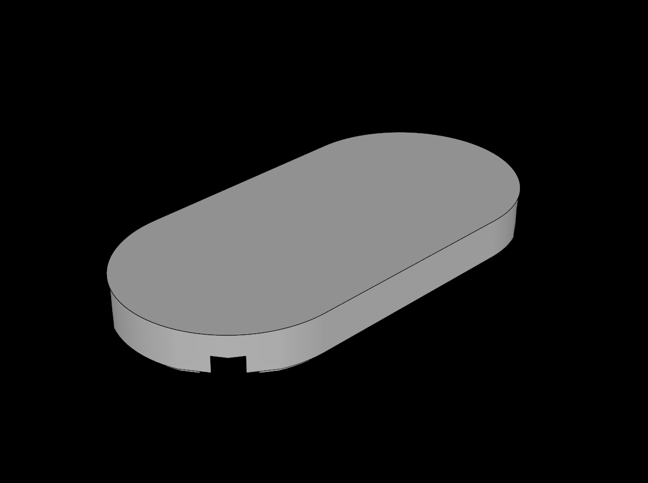 Lego Compatible (66857.dat) Tile  2 x  4 with Rounded Ends