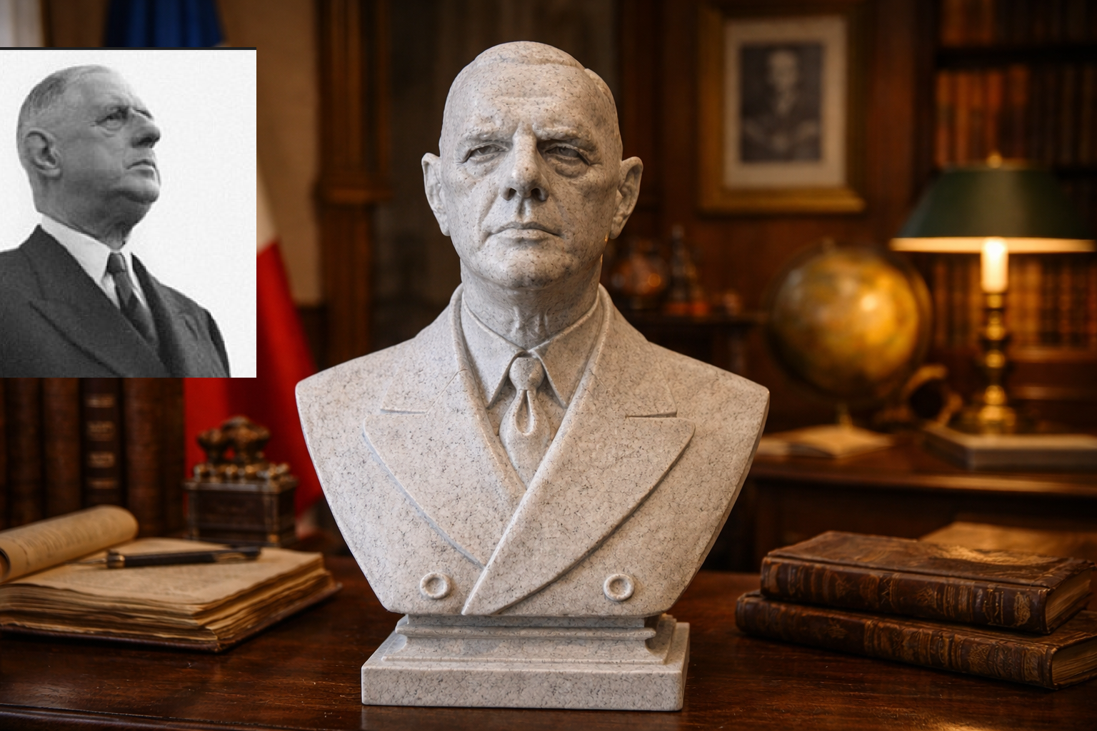 Charles André Joseph Marie de Gaulle – Buste