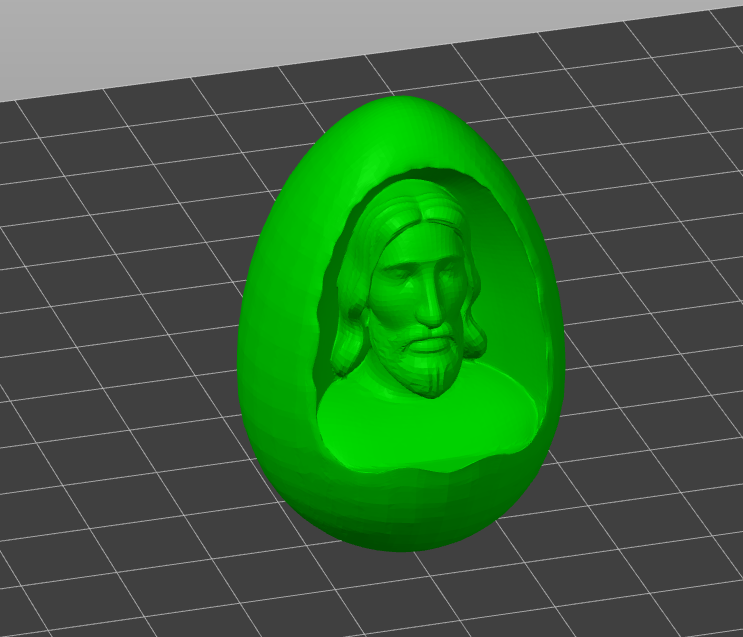 Easter Jesus inside egg