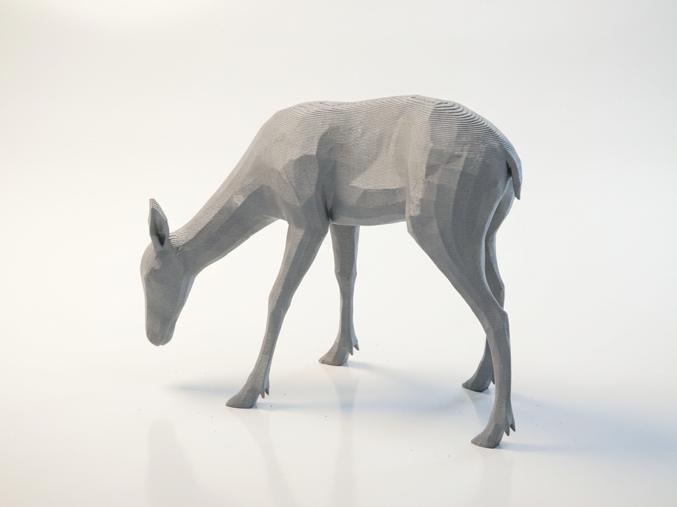 Realistic Grazing Deer Animal Figurine 3D Printable