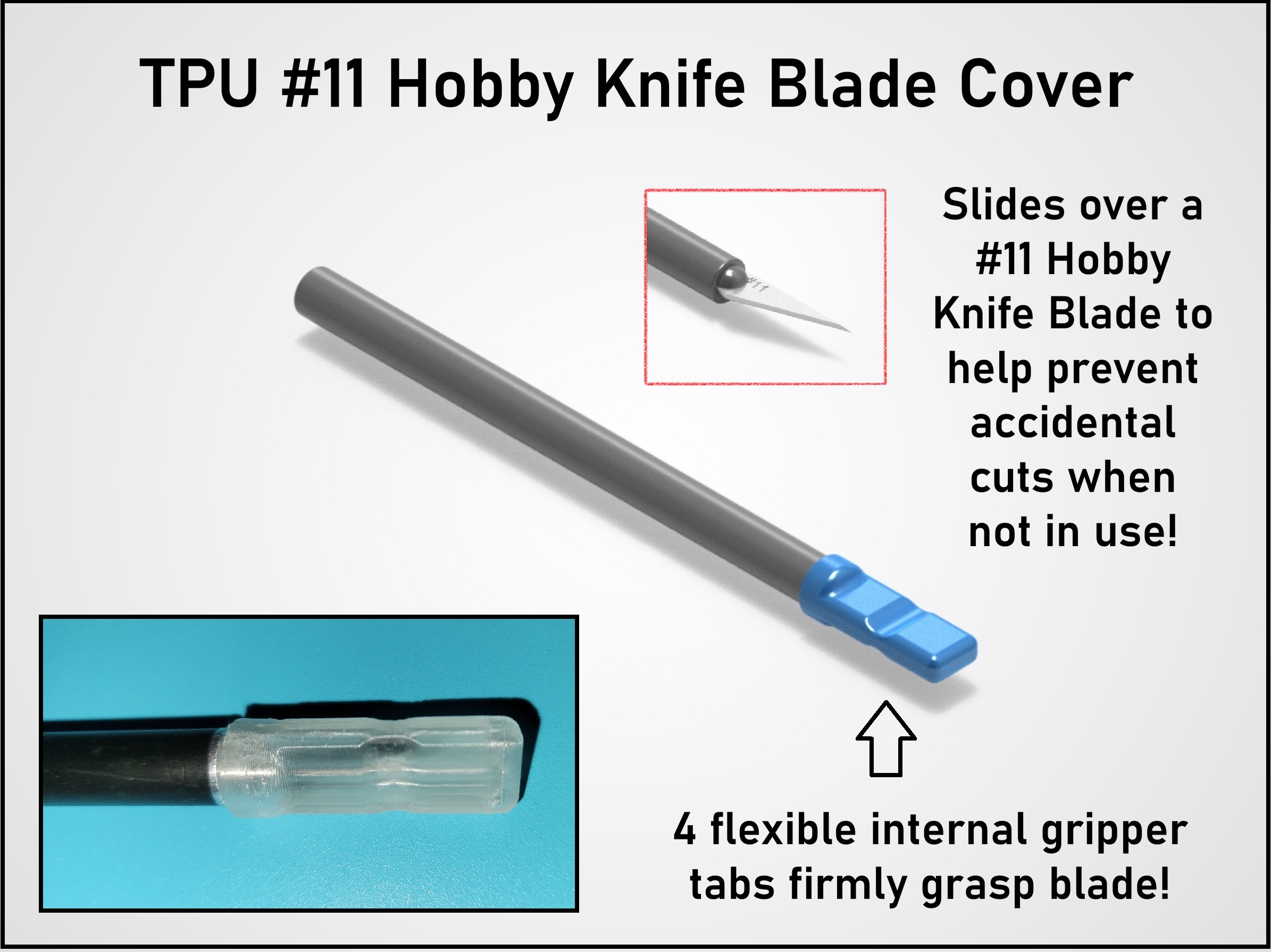 TPU #11 Hobby Knife (X-Acto) Blade Cover