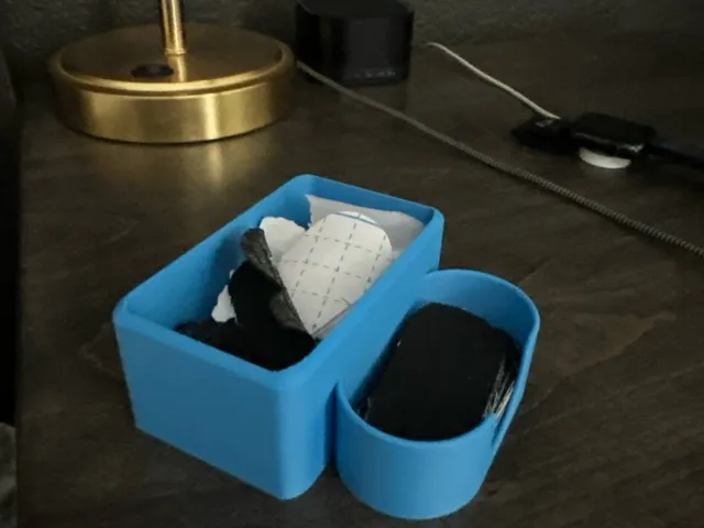 Nightstand Mouthtape holder with Bin