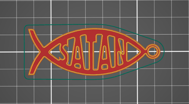Cute "Satan" key ring