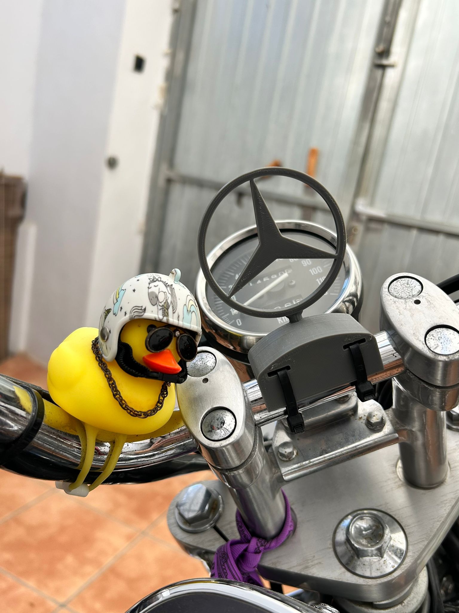 Mercedes-Benz ornament for bike