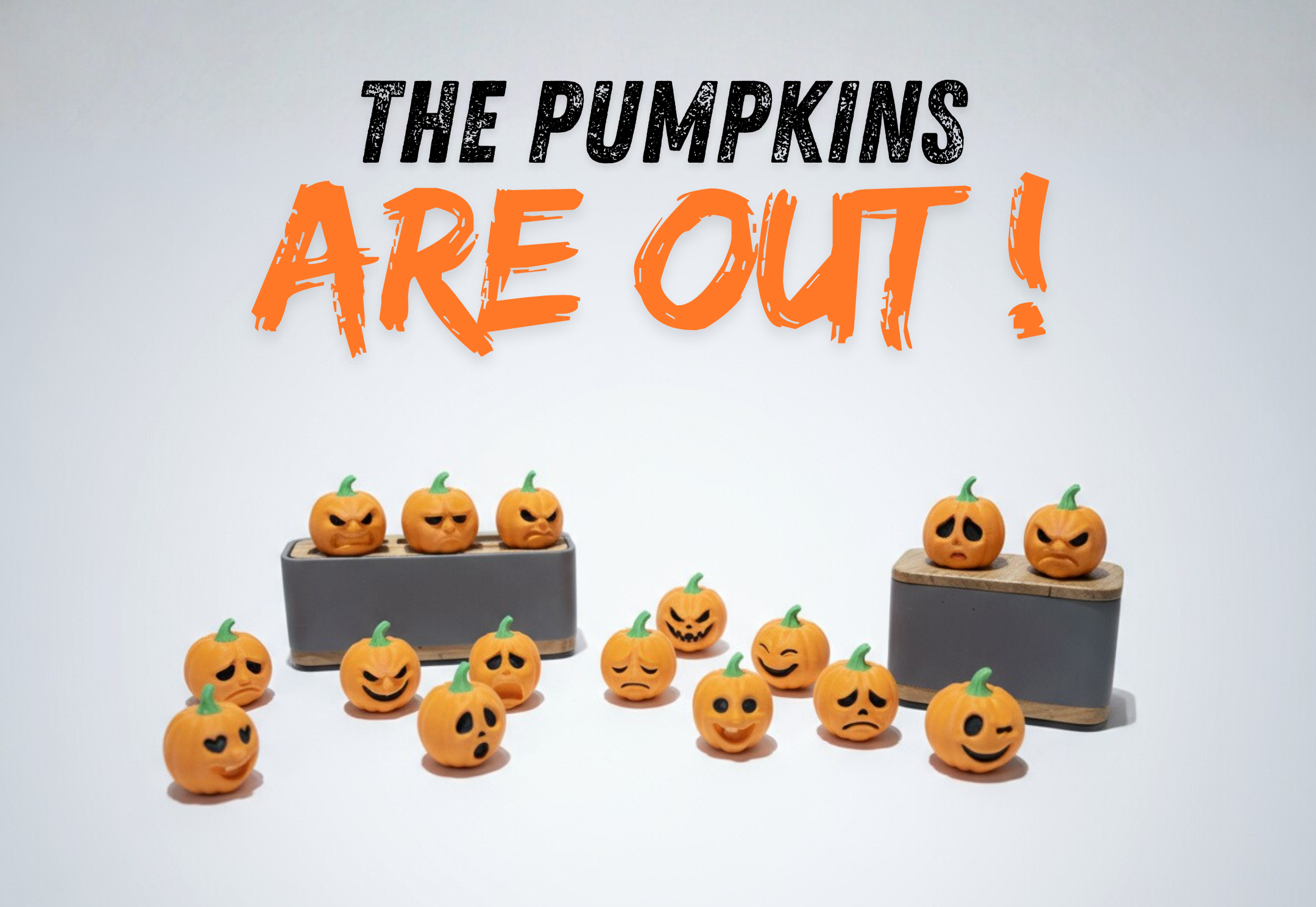 PUMPKINS ARE OUT / GRIMACING PUMPKINS / MINI PUMPKINS / HALLOWEENDECO