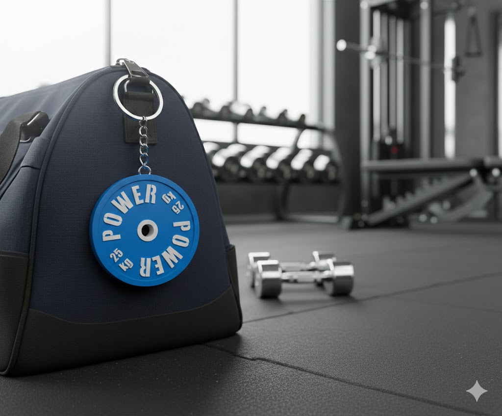 20 Kg gym plate keychain