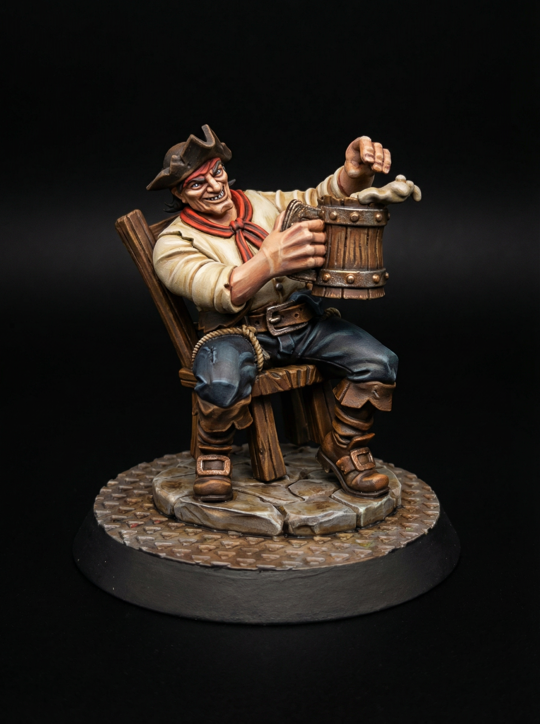 FREE NPC Drunk Patron Fantasy Miniatures 32mm STL for TTRPG