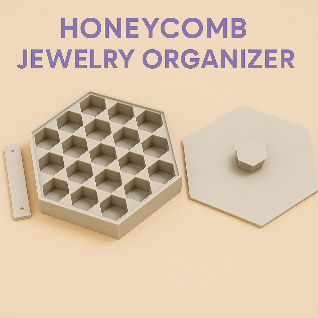 Modular Honeycomb Jewelry Organizer – Easy Print