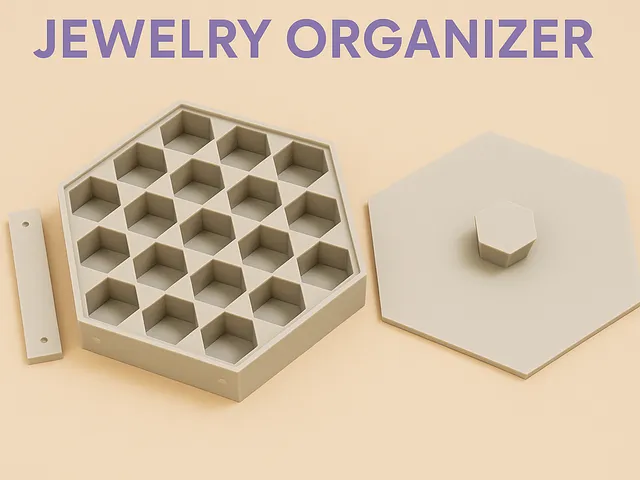 Modular Honeycomb Jewelry Organizer – Easy Print