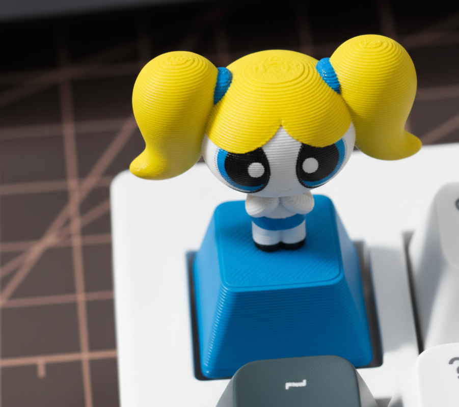 Bubbles Keycap – Powerpuff Girls