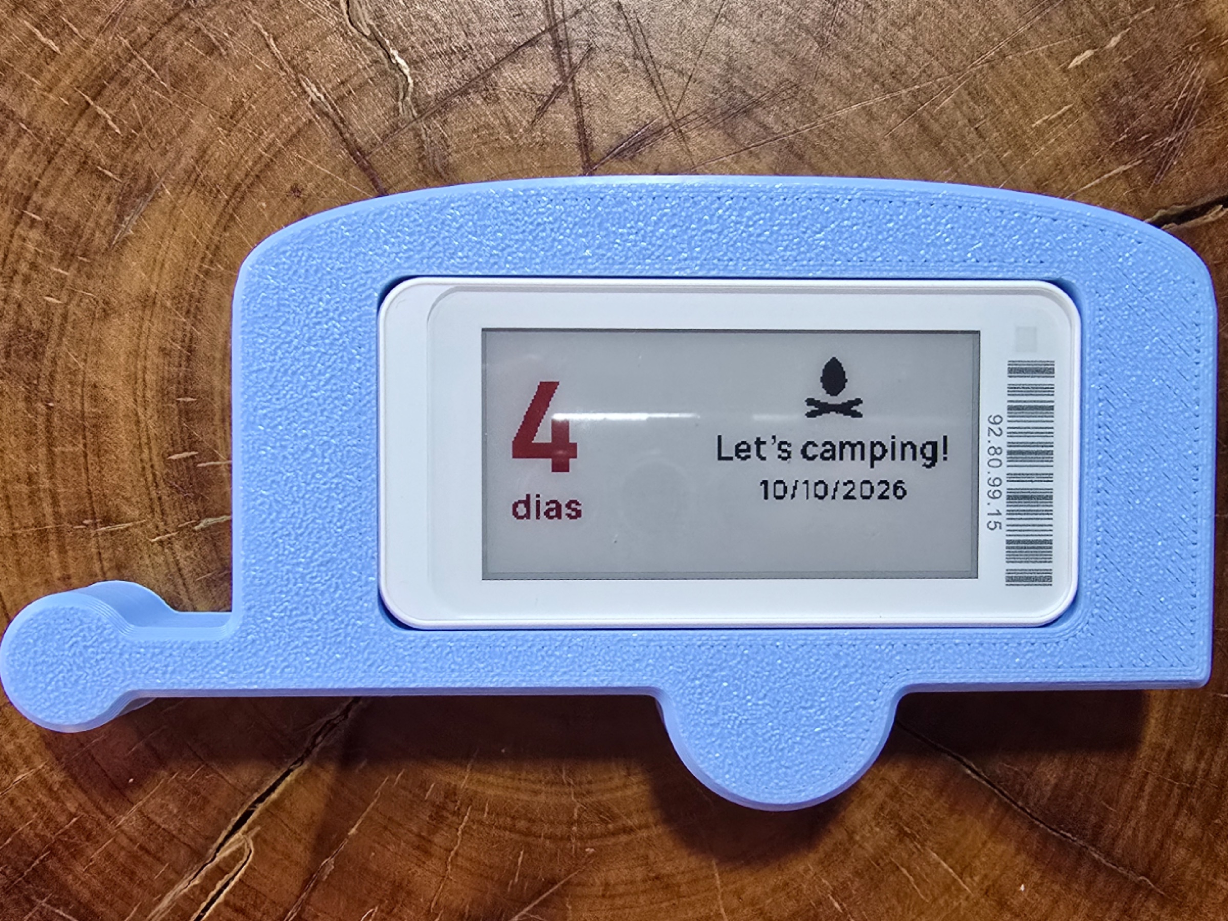 Trailer e-ink tag case – fridge magnet, keychain, wall & tape mount (Pingente)