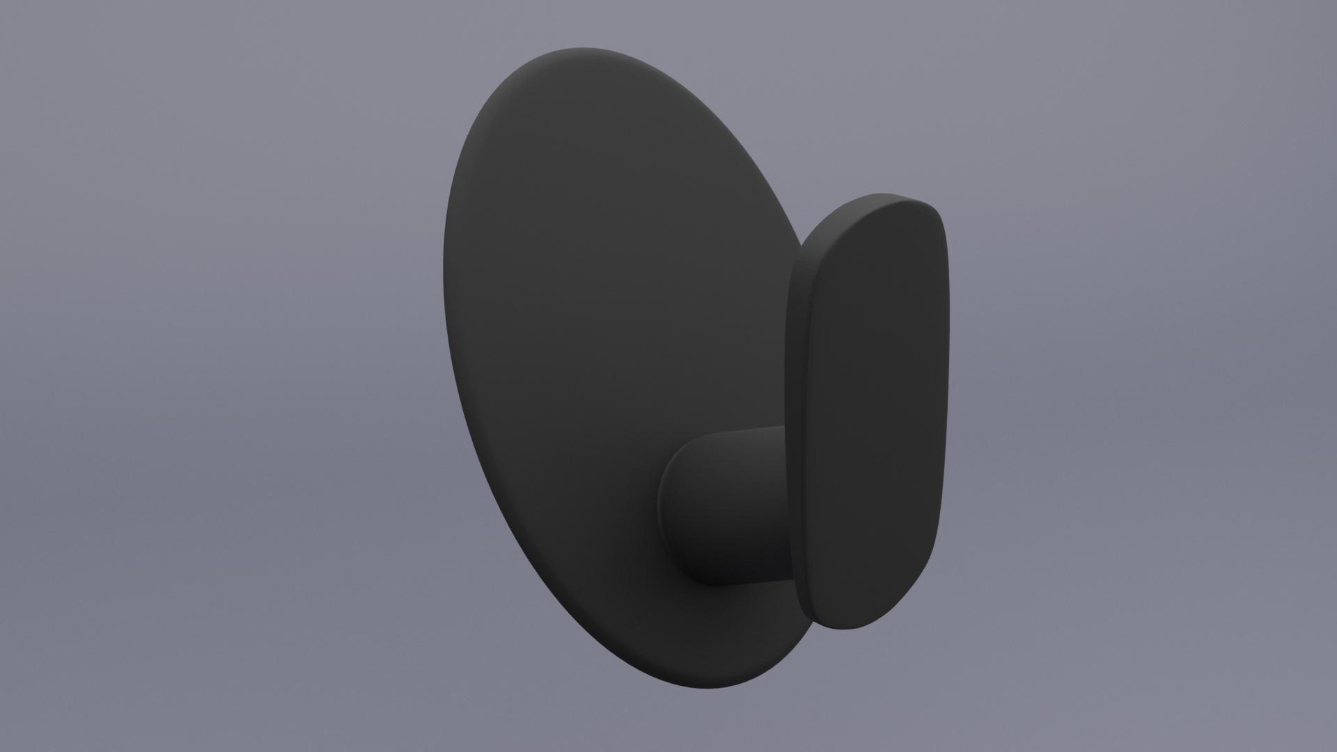Minimalist Round Wall Hook – Matte Black Modern Hanger (Print-Friendly Version)