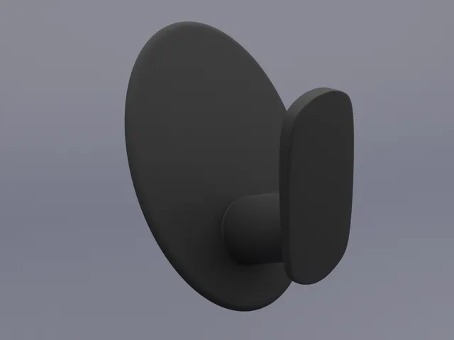 Minimalist Round Wall Hook – Matte Black Modern Hanger (Print-Friendly Version)