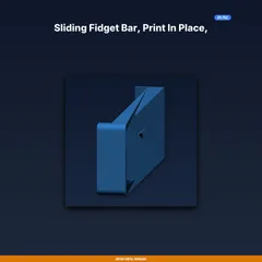 Sliding Fidget Bar, Print in Place, Dovetail Track, Click Detent - 3D Printable STL File