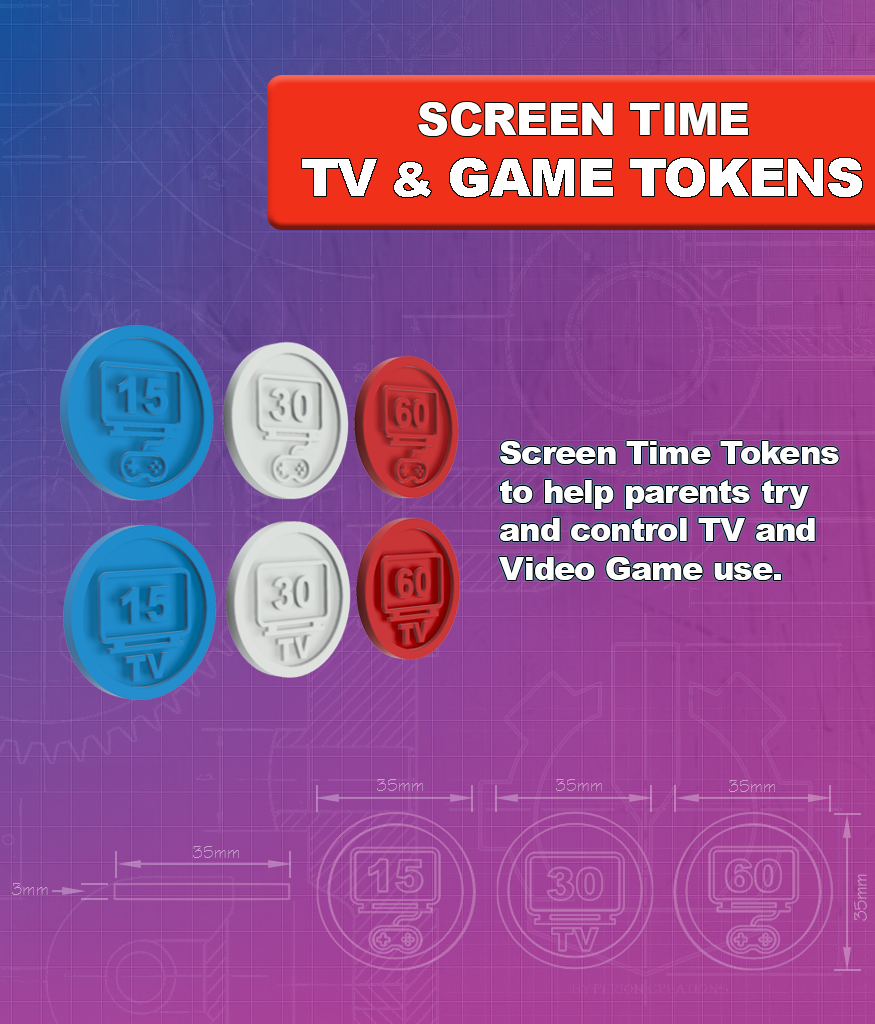 TV and Video Game Time Tokens